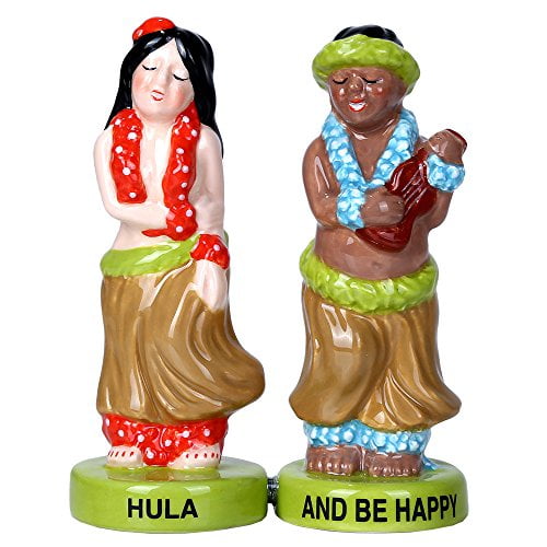 Multicol Westland Giftware Hula Girls Magnetic Ceramic Salt & Pepper Shaker Set Multicol Westland Giftware Hula Girls Magnetic Ceramic Salt & Pepper Shaker Set